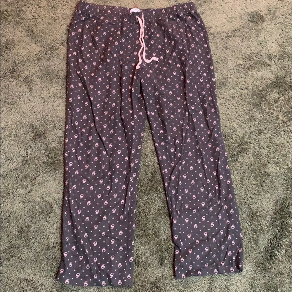 Coffee and Heart Pajama Pants